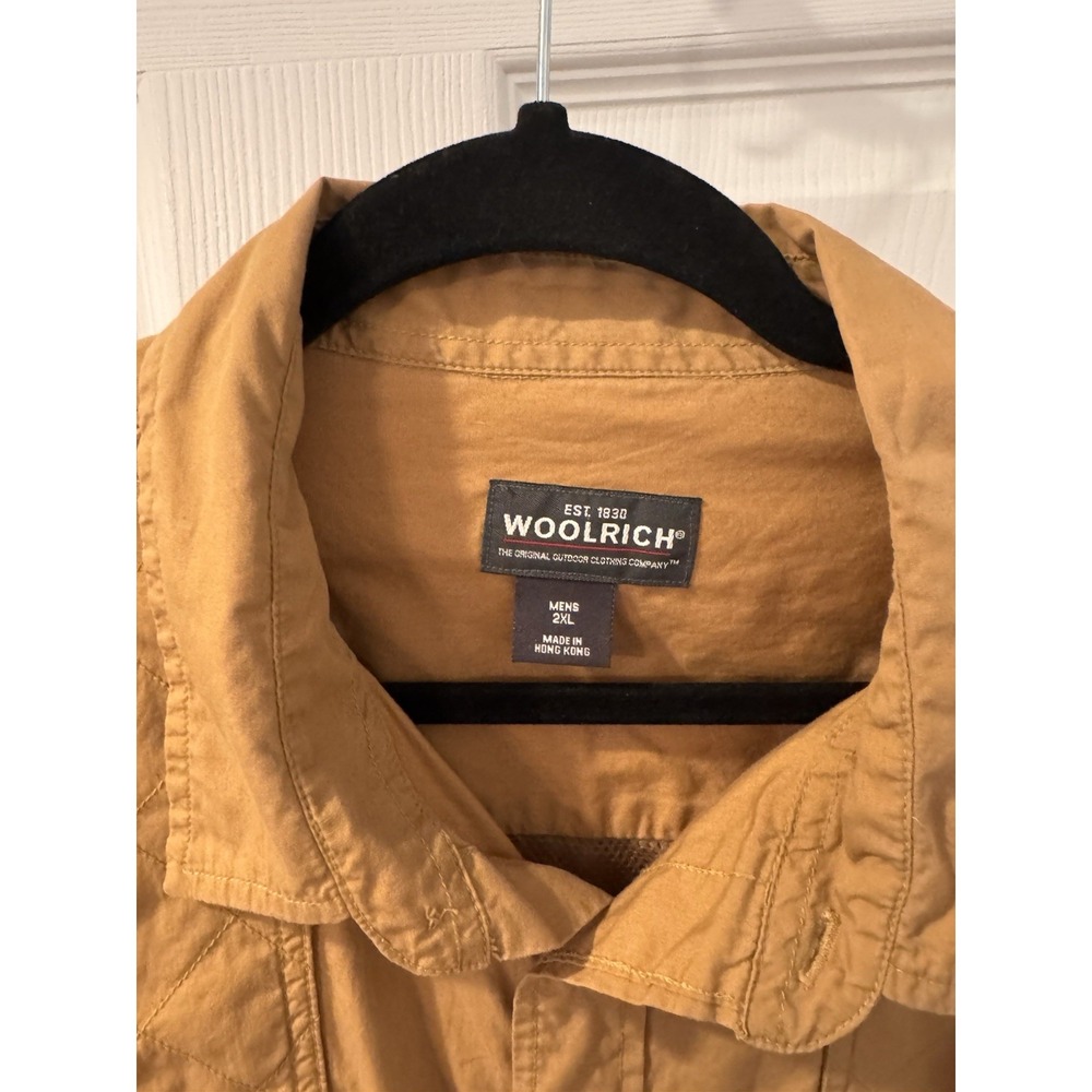 Woolrich Men's 2XL Brown Hunting Shirt‎ Botton Front Both Shoulders Quilted - Picture 3 of 12